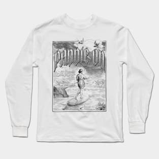 Paddle Board Paddling Drawing Long Sleeve T-Shirt